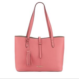 Bubblegum Toby Pebbled Leather Shoulder Tote